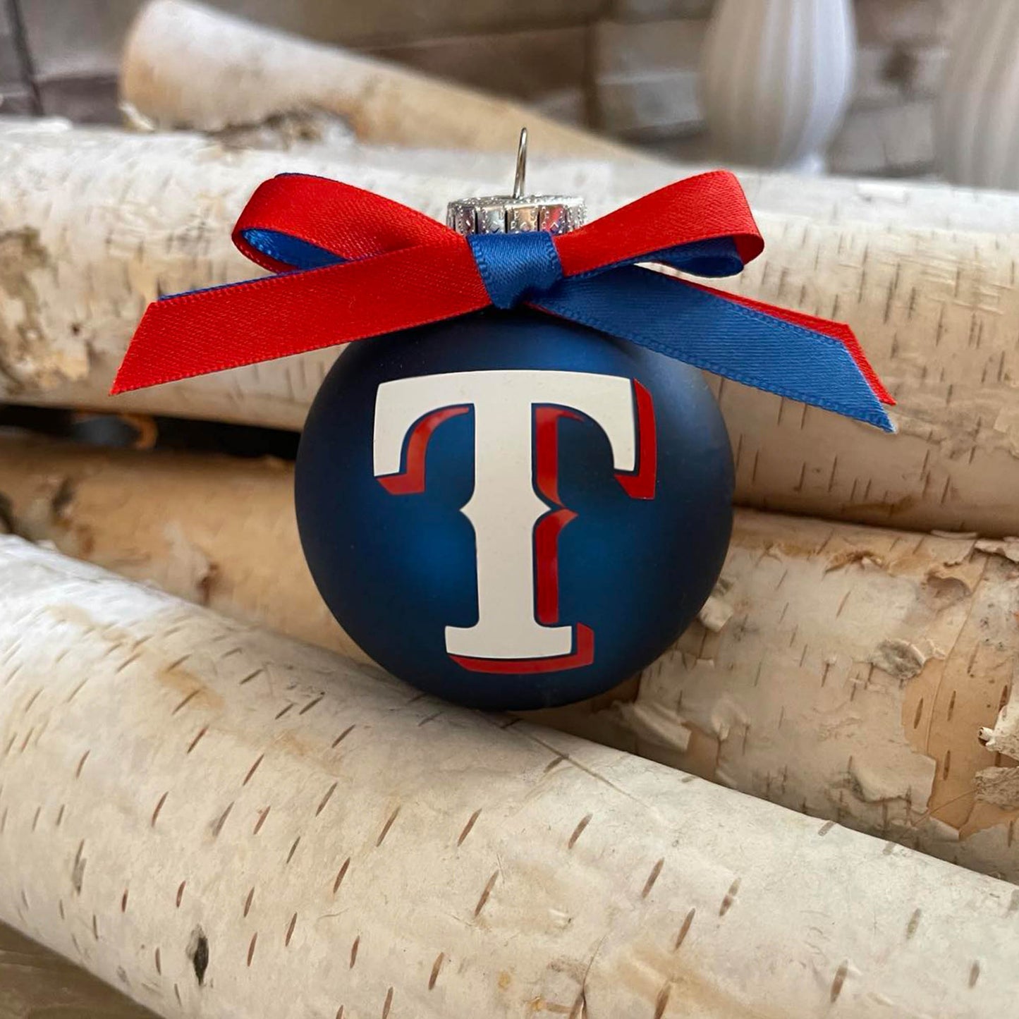 Texas Rangers 2023 World Series Champions Handmade Glass Ornament