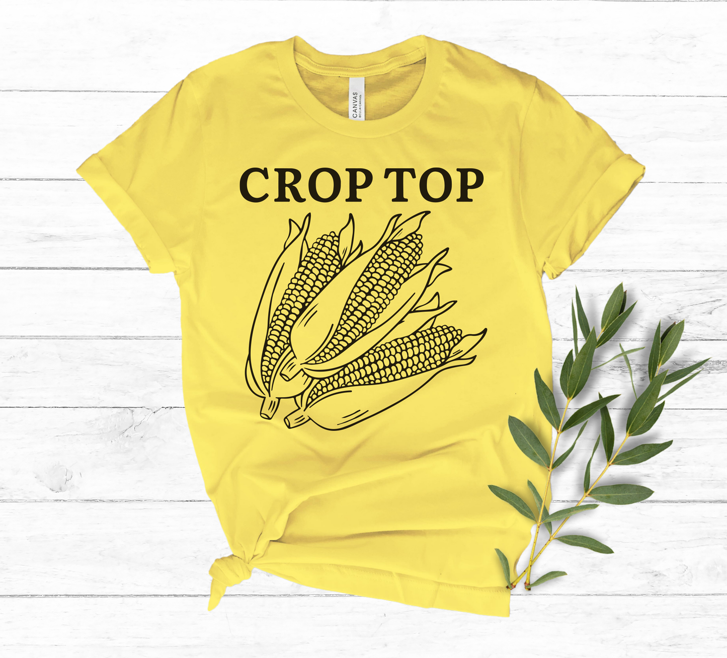 Crop Top Funny Corn on the Cob Unisex Tshirt