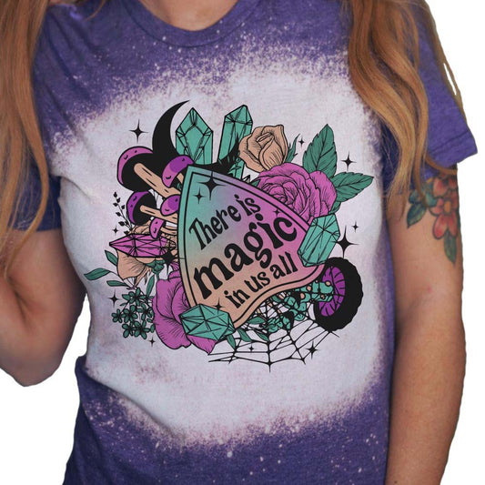 There is Magic in All of Us Purple Bleach Splatter T-Shirt