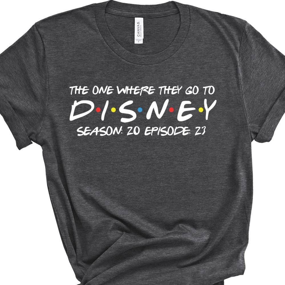 Friends Parody "The One Where They Go To Disney" Tshirt