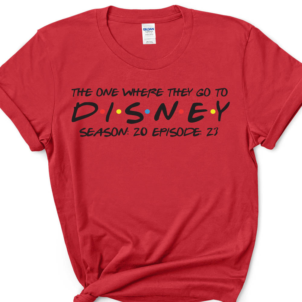 Friends Parody "The One Where They Go To Disney" Tshirt