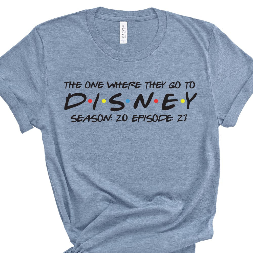 Friends Parody "The One Where They Go To Disney" Tshirt