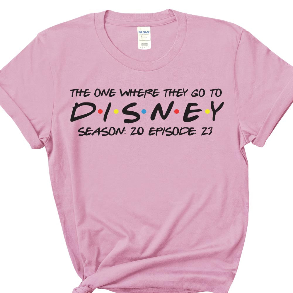 Friends Parody "The One Where They Go To Disney" Tshirt