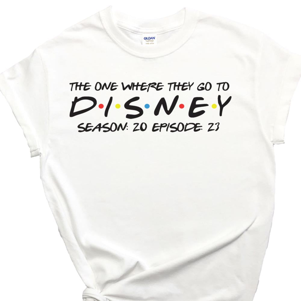 Friends Parody "The One Where They Go To Disney" Tshirt